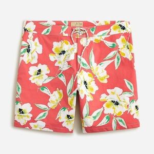 J. Crew Floral Stretch Board Shorts 29 7” EcoNyl